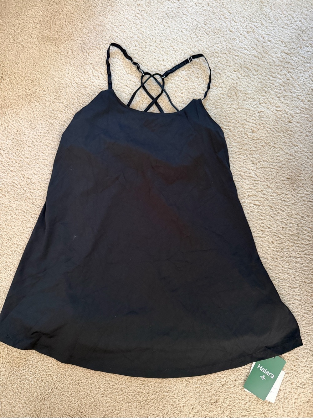 HALARA Black Strappy A-Line Dress NWT small